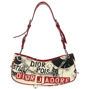 Christian Dior Red White Hardcore Pierced Shoulder Bag 01RU0024 135264